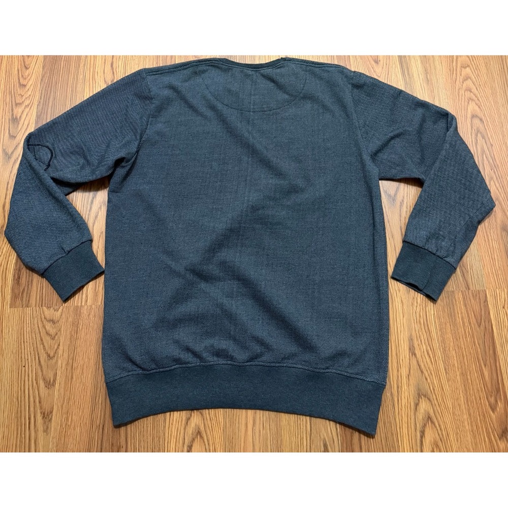 What Crewneck Sweatshirt Mens 3XL Thankful Embroidered Elbow Patch Heavyweight - Picture 13 of 13